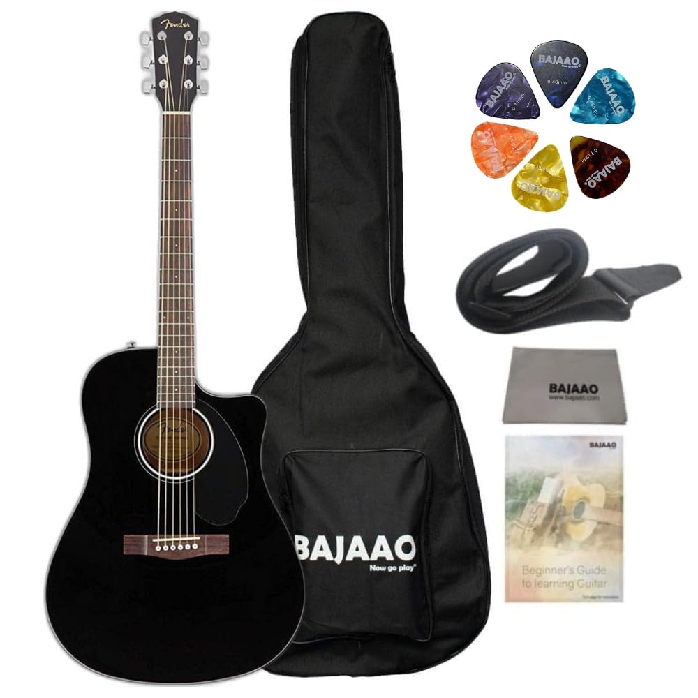 FENDER エレアコ CD-60SCE Dread/BLK Fender CD-60SCE Electro-Acoustic Guitar With Gig-Bag, Polishing